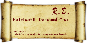 Reinhardt Dezdemóna névjegykártya